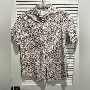 Men’s Large DENIM & FLOWER Short Sleeve Shirt